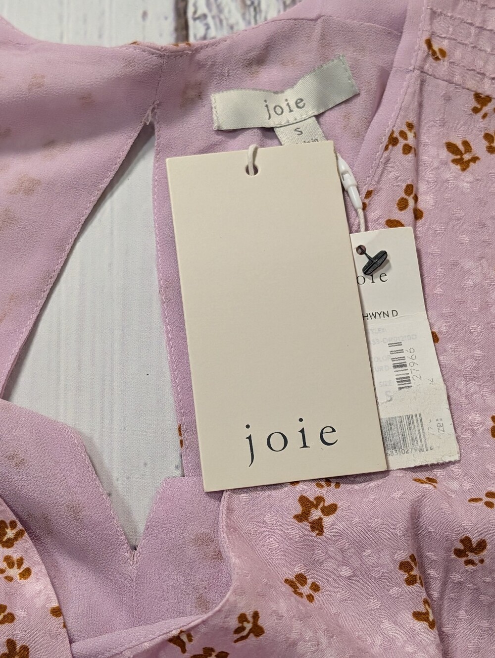 Joie Lavender Floral Wrap Midi Dress Ruffle Sleeve Small - Picture 12 of 16